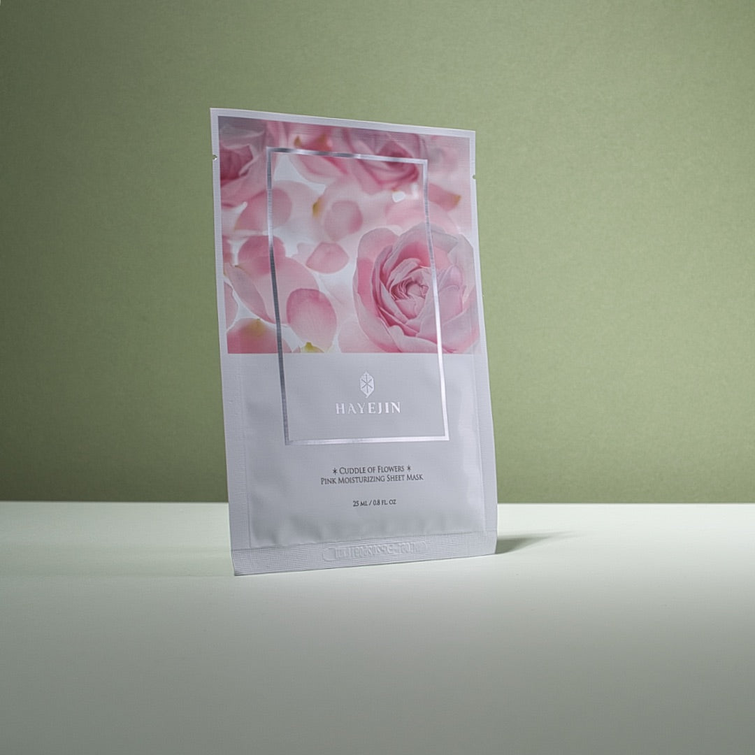 Hydratační pleťová plátýnková maska s damašskou růží