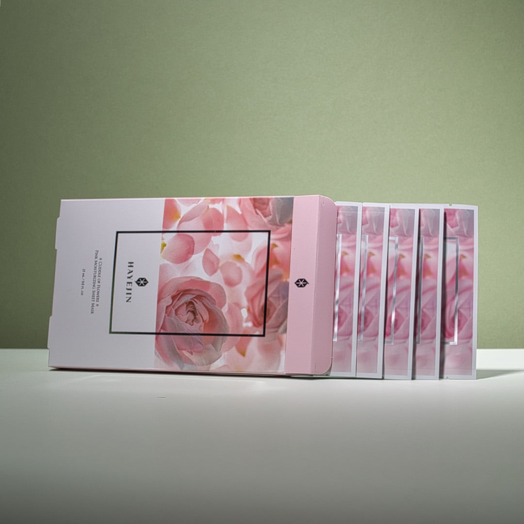 Hydratační pleťová plátýnková maska s damašskou růží